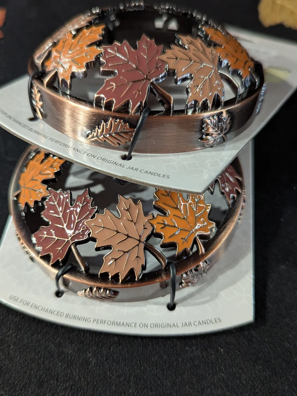 Yankee Candle Autumn Leaf Illuma-Lid in Orange and Brown